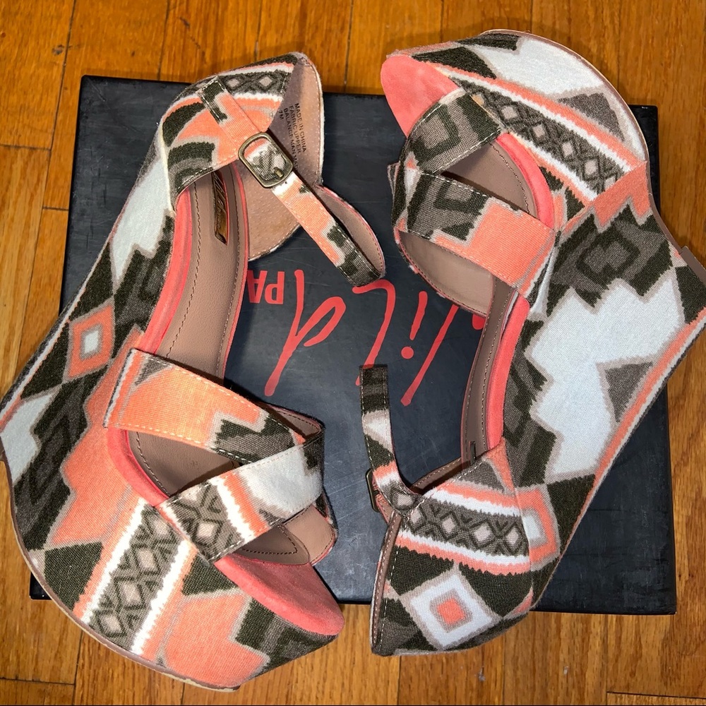 Wild Pair MultiColored Wedge Heels